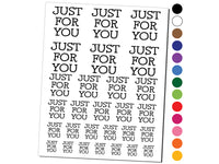 Just For You Fun Text Temporary Tattoo Water Resistant Fake Body Art Set Collection