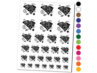 South Carolina State with Text Swirls Temporary Tattoo Water Resistant Fake Body Art Set Collection