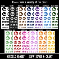 Bar Graph Icon in Circle Temporary Tattoo Water Resistant Fake Body Art Set Collection