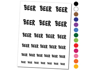 Beer Fun Text Temporary Tattoo Water Resistant Fake Body Art Set Collection