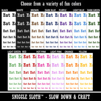 Eat Fun Text Temporary Tattoo Water Resistant Fake Body Art Set Collection