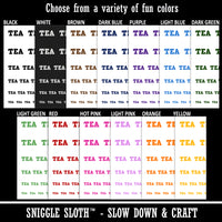 Tea Fun Text Temporary Tattoo Water Resistant Fake Body Art Set Collection