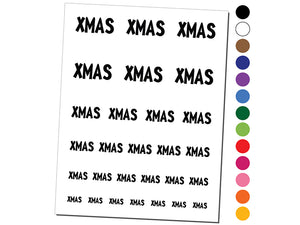 Xmas Christmas Fun Text Temporary Tattoo Water Resistant Fake Body Art Set Collection