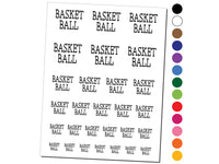 Basketball Fun Text Temporary Tattoo Water Resistant Fake Body Art Set Collection