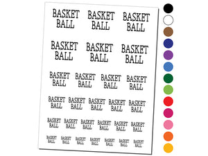 Basketball Fun Text Temporary Tattoo Water Resistant Fake Body Art Set Collection