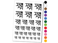 Corner Spider Web Temporary Tattoo Water Resistant Fake Body Art Set Collection