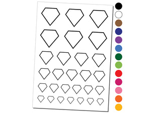 Diamond Engagement Wedding Outline Temporary Tattoo Water Resistant Fake Body Art Set Collection