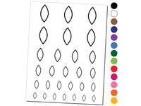 Leaf Simple Outline Temporary Tattoo Water Resistant Fake Body Art Set Collection