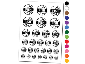 Food Label Fish Temporary Tattoo Water Resistant Fake Body Art Set Collection