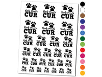 Black Mouth Cur Dog Paw Prints Fun Text Temporary Tattoo Water Resistant Fake Body Art Set Collection