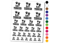 Rat Terrier Dog Paw Prints Fun Text Temporary Tattoo Water Resistant Fake Body Art Set Collection