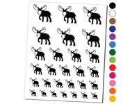 Cartoon Moose Temporary Tattoo Water Resistant Fake Body Art Set Collection