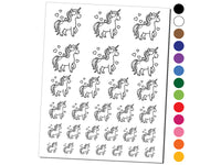 Cute Unicorn with Hearts Temporary Tattoo Water Resistant Fake Body Art Set Collection