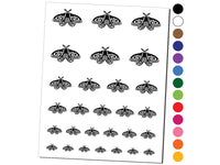 Emperor Moth Temporary Tattoo Water Resistant Fake Body Art Set Collection