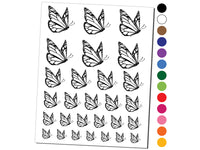 Flying Butterfly Temporary Tattoo Water Resistant Fake Body Art Set Collection