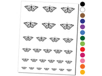 Monarch Butterfly Temporary Tattoo Water Resistant Fake Body Art Set Collection