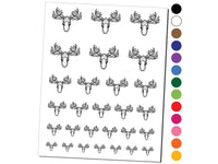 Moose Head Temporary Tattoo Water Resistant Fake Body Art Set Collection