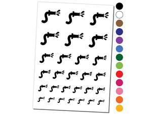 Fire Hose Firefighter with Water Temporary Tattoo Water Resistant Fake Body Art Set Collection