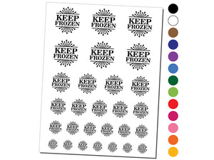 Keep Frozen Freezer Food Storage Temporary Tattoo Water Resistant Fake Body Art Set Collection