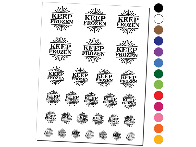 Keep Frozen Freezer Food Storage Temporary Tattoo Water Resistant Fake Body Art Set Collection