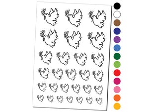 Peace Dove with Olive Branch Temporary Tattoo Water Resistant Fake Body Art Set Collection