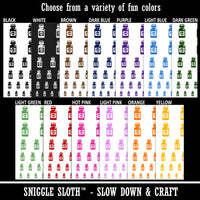 Poison Potion Bottle Temporary Tattoo Water Resistant Fake Body Art Set Collection