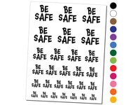 Be Safe Fun Text Temporary Tattoo Water Resistant Fake Body Art Set Collection
