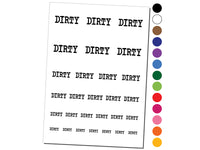 Dirty Fun Text Temporary Tattoo Water Resistant Fake Body Art Set Collection