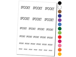 Spooky Halloween Fun Text Temporary Tattoo Water Resistant Fake Body Art Set Collection
