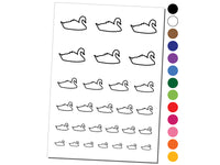 Swan Swimming Outline Temporary Tattoo Water Resistant Fake Body Art Set Collection