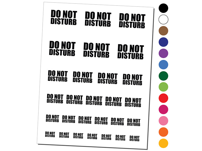 Do Not Disturb Temporary Tattoo Water Resistant Fake Body Art Set Collection