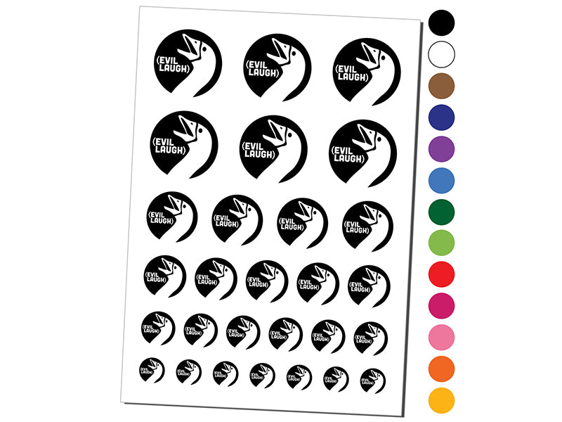 Goose Evil Laugh Temporary Tattoo Water Resistant Fake Body Art Set Collection