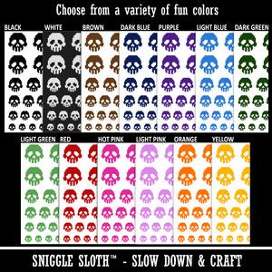 Pixel Digital Skull Temporary Tattoo Water Resistant Fake Body Art Set Collection