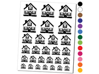 Cute House Heart Window Boxes Temporary Tattoo Water Resistant Fake Body Art Set Collection