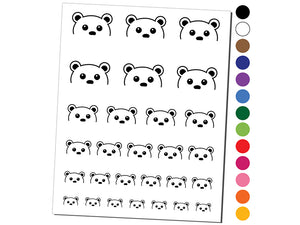 Peeking Bear Temporary Tattoo Water Resistant Fake Body Art Set Collection