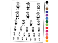 Stick Figure Boy Son Temporary Tattoo Water Resistant Fake Body Art Set Collection