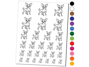 Charming Chihuahua Pet Dog Temporary Tattoo Water Resistant Fake Body Art Set Collection