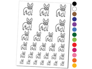 Charming Frenchie French Bulldog Pet Dog Temporary Tattoo Water Resistant Fake Body Art Set Collection