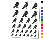 Elegant Black Raven Temporary Tattoo Water Resistant Fake Body Art Set Collection