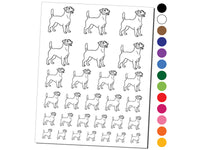 Energetic Jack Russell Terrier Pet Dog Temporary Tattoo Water Resistant Fake Body Art Set Collection