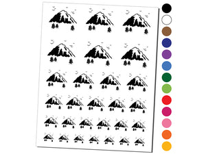 Mountain Scenic Landscape Temporary Tattoo Water Resistant Fake Body Art Set Collection