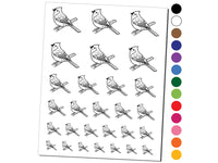 Perky Tufted Titmouse Bird Temporary Tattoo Water Resistant Fake Body Art Set Collection