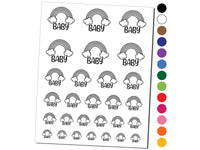 Rainbow Clouds and Baby Temporary Tattoo Water Resistant Fake Body Art Set Collection