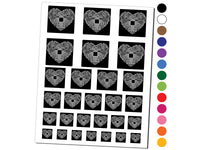 Computer Chip Circuit Board Heart Love Temporary Tattoo Water Resistant Fake Body Art Set Collection