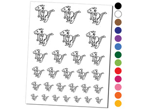 Cute Kawaii Little Dragon Temporary Tattoo Water Resistant Fake Body Art Set Collection