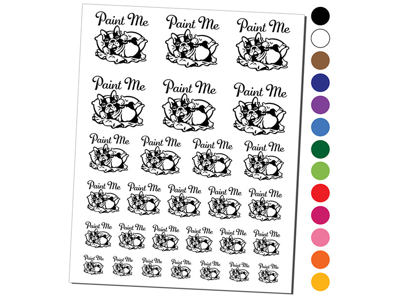 Paint Me Like One of your French Bulldogs Temporary Tattoo Water Resistant Fake Body Art Set Collection