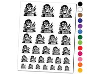Zombie I Like You For Your Brains Temporary Tattoo Water Resistant Fake Body Art Set Collection
