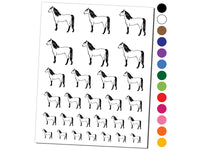 Stout Criollo Horse Temporary Tattoo Water Resistant Fake Body Art Set Collection