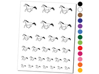 Thoroughbred Race Horse Running Temporary Tattoo Water Resistant Fake Body Art Set Collection