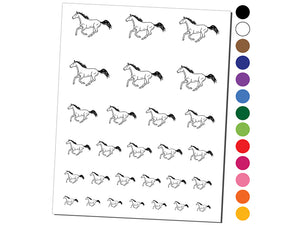 Thoroughbred Race Horse Running Temporary Tattoo Water Resistant Fake Body Art Set Collection